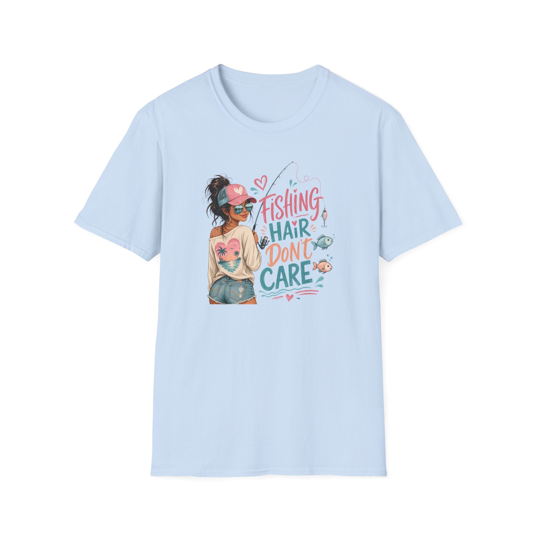 Fishing Hair Don't Care T-Shirt