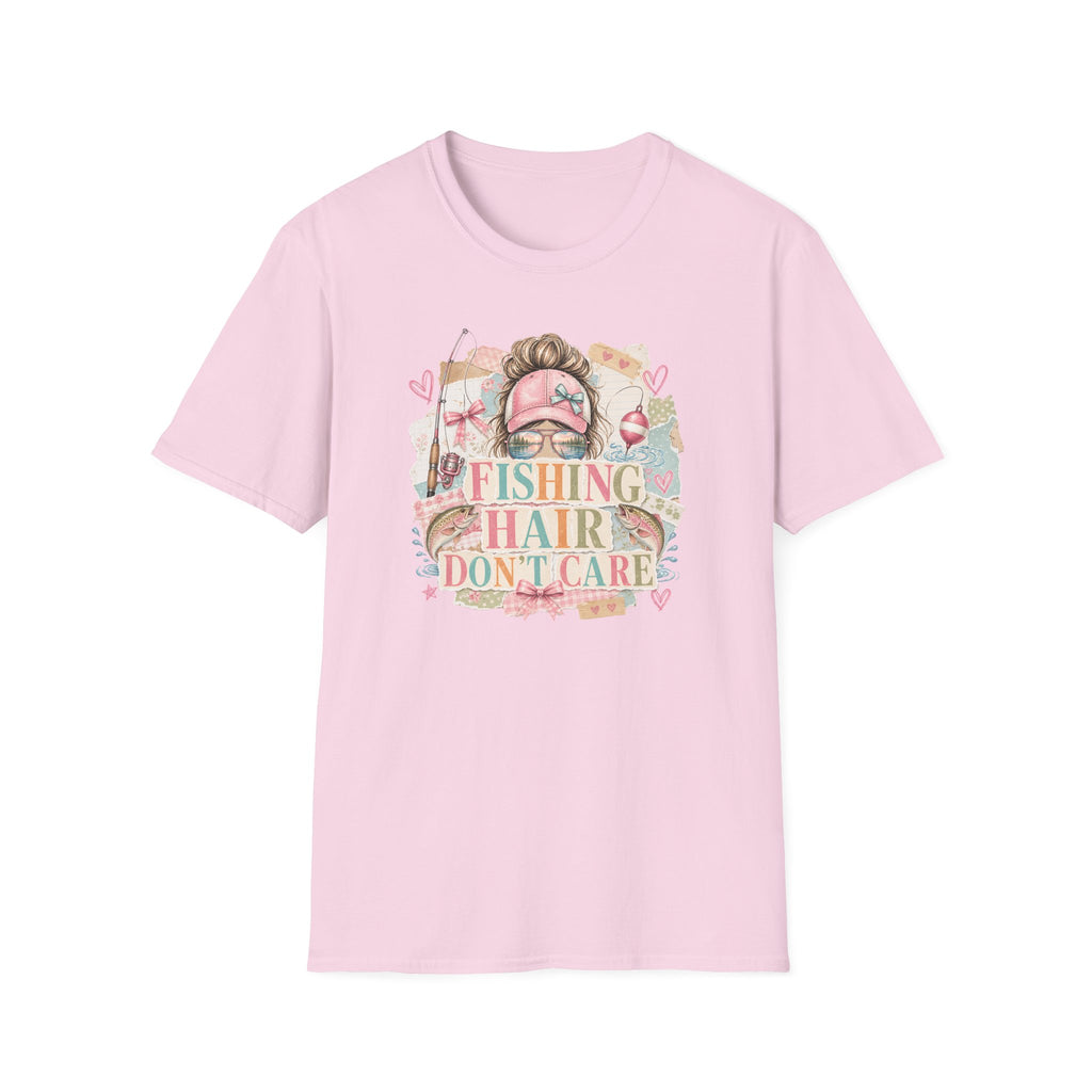 Fishing Hair Don't Care Scrapbook T-Shirt