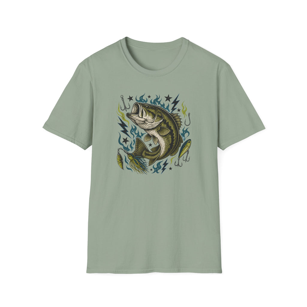 Bass And Blue Flames T-Shirt