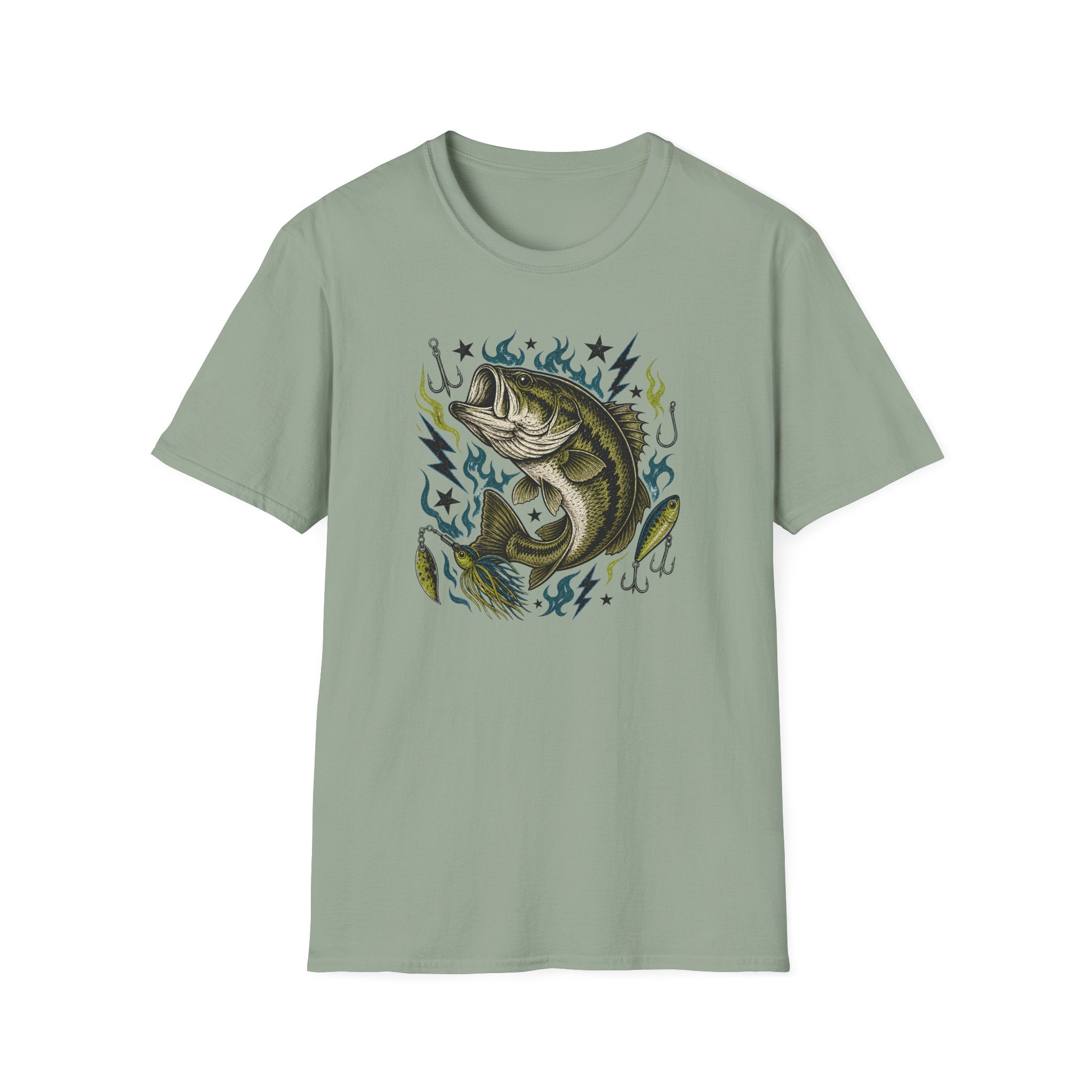 Bass And Blue Flames T-Shirt