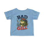 Bad To The Gill Infant fishing T-shirt in Light Blue