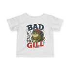 Bad To The Gill Infant fishing T-shirt in White
