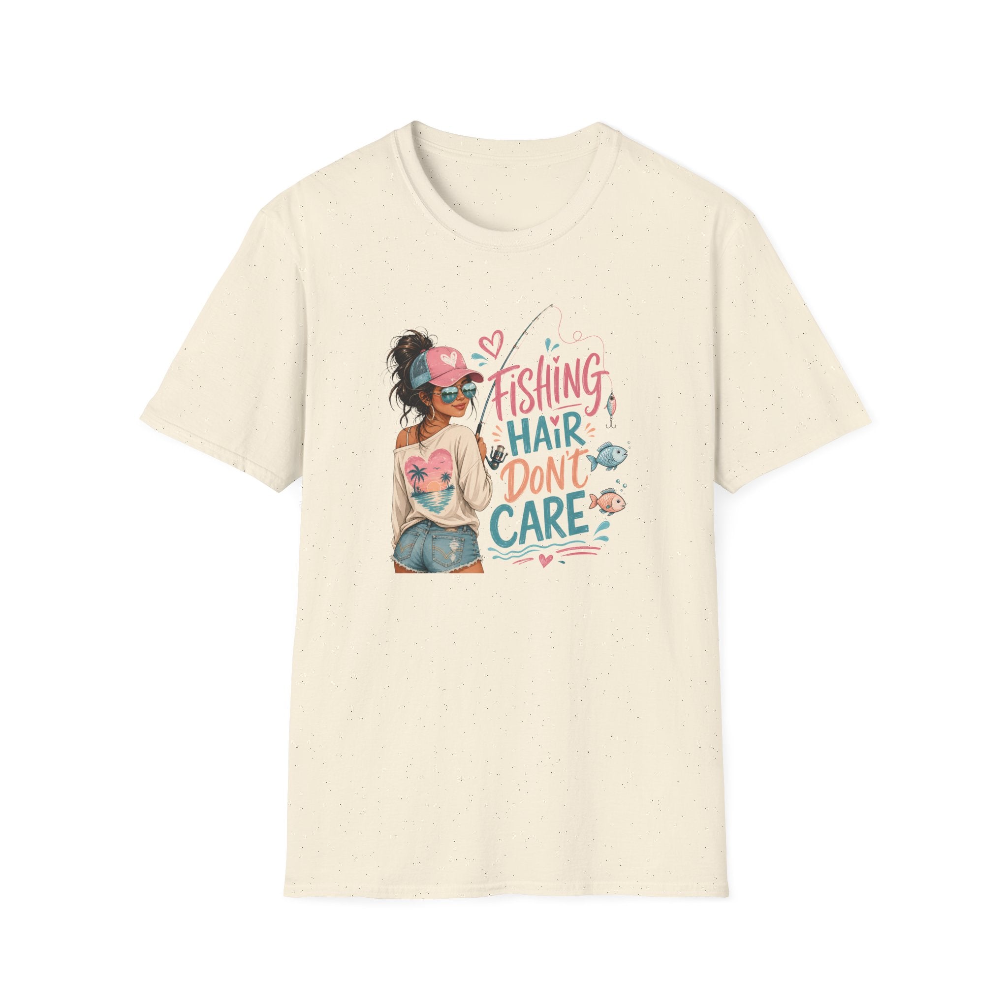 Fishing Hair Don't Care T-Shirt
