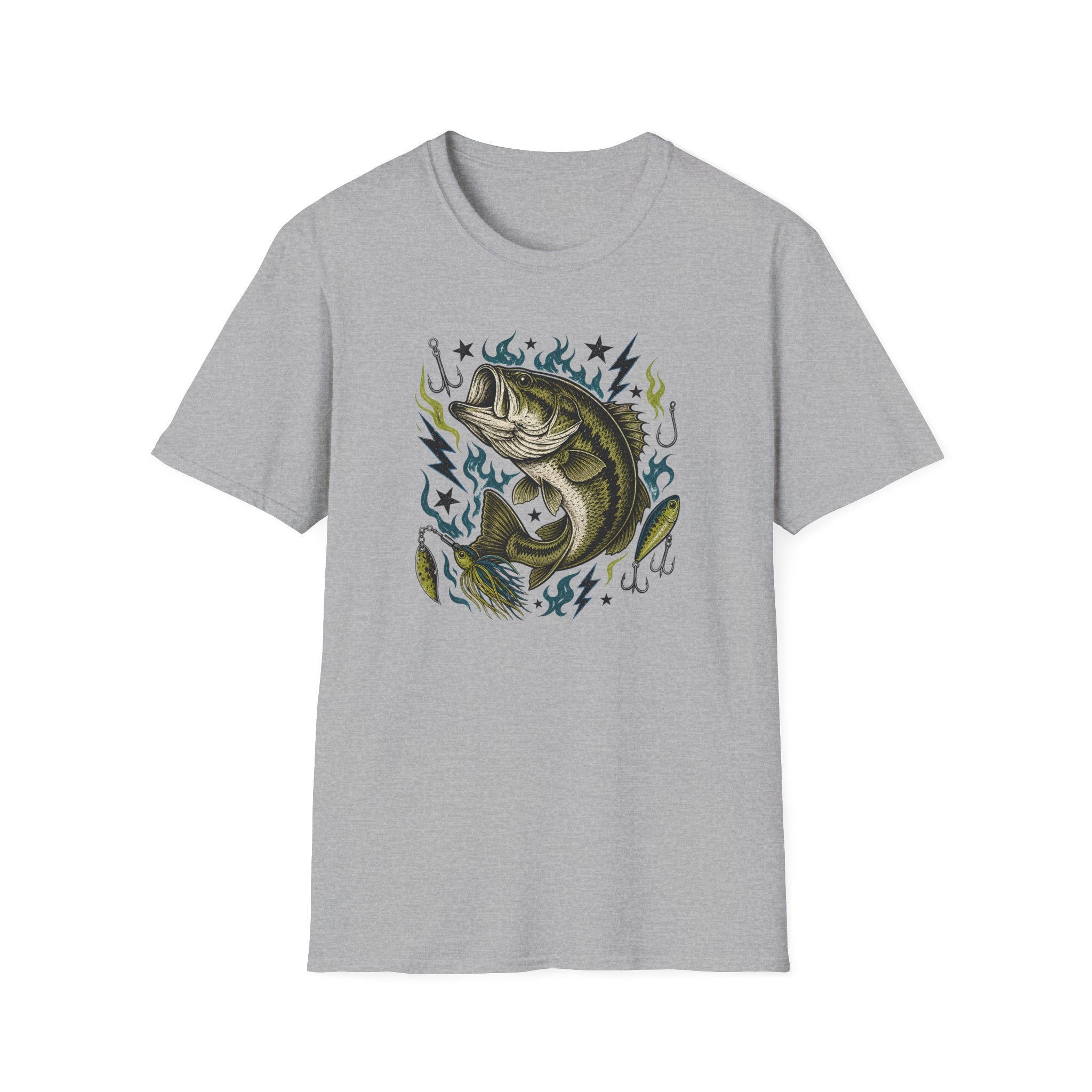 Bass And Blue Flames T-Shirt