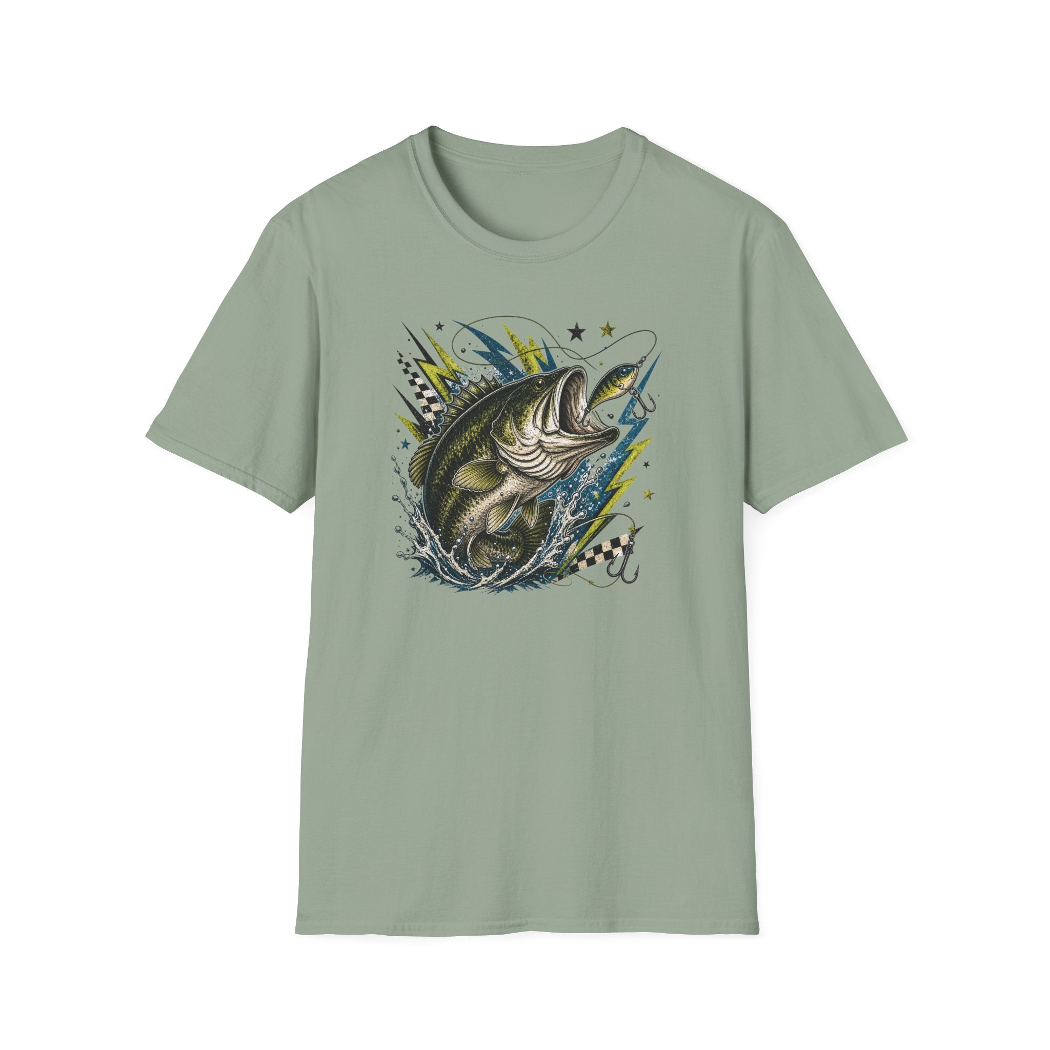 Grunge Bass & Lightning T-Shirt