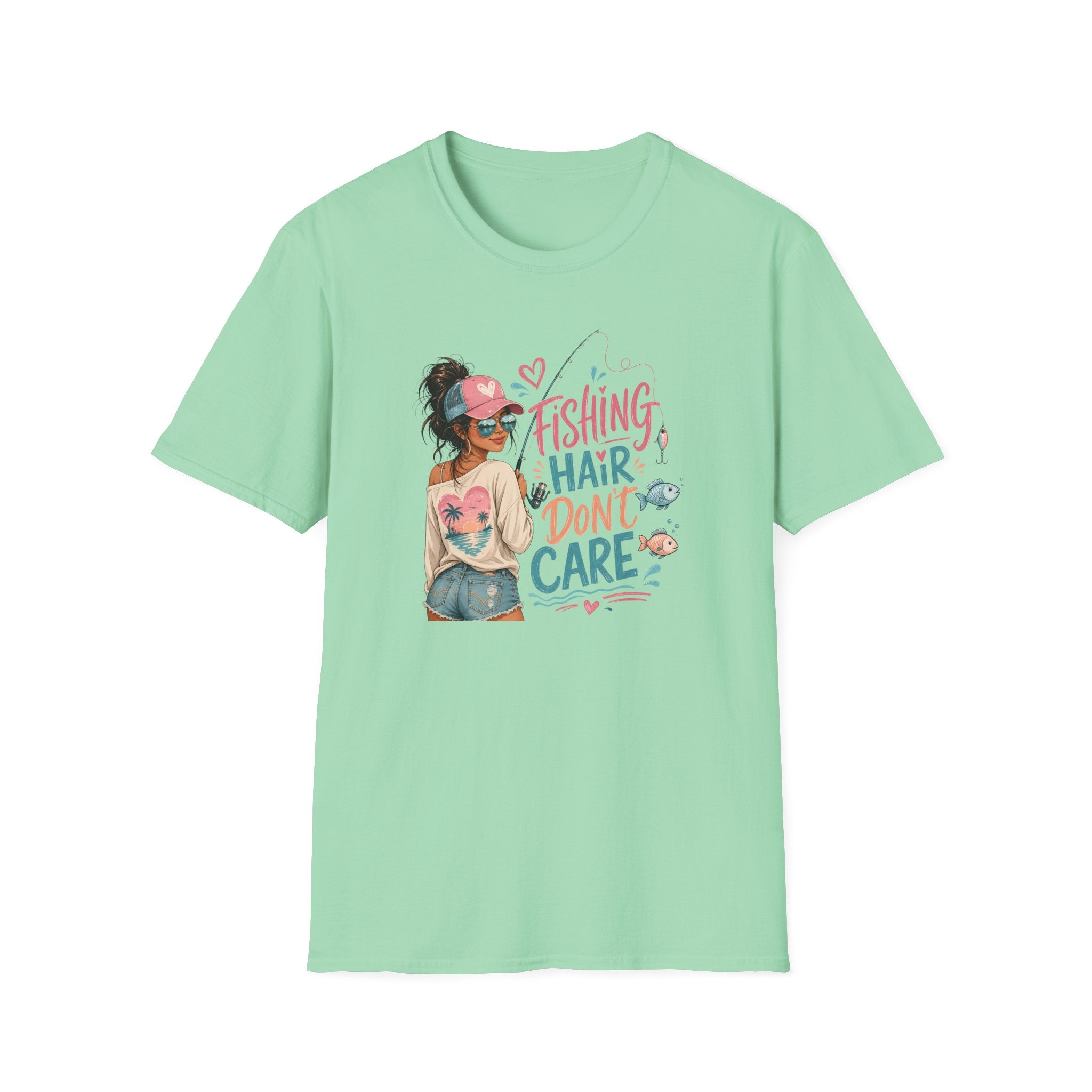 Fishing Hair Don't Care T-Shirt