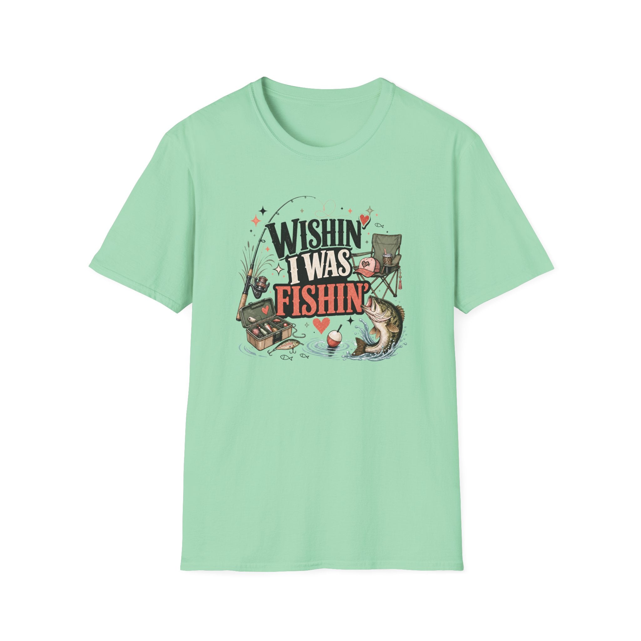Wishin' I Was Fishin' Too T-Shirt