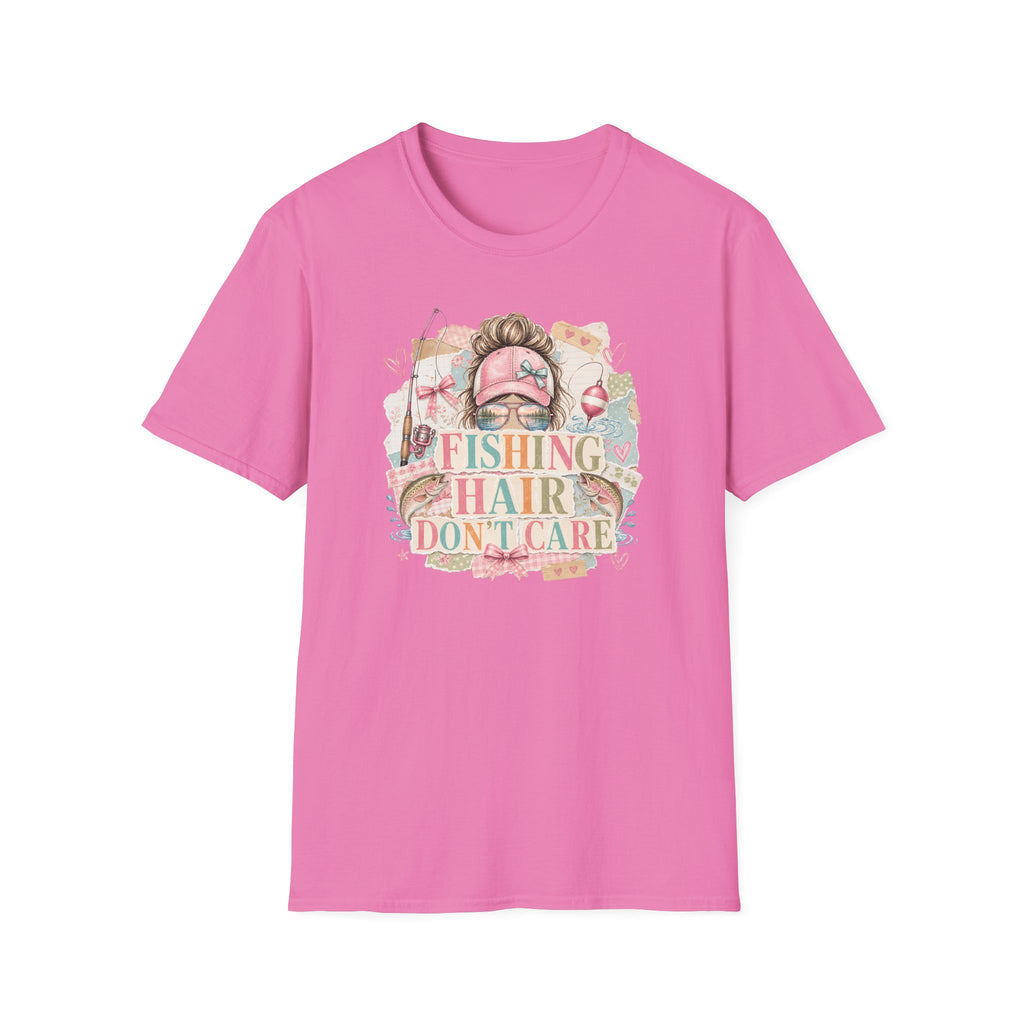 Fishing Hair Don't Care Scrapbook T-Shirt