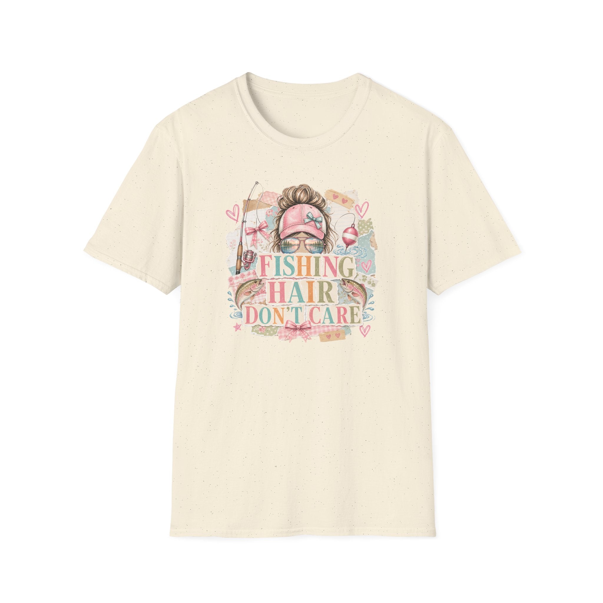 Fishing Hair Don't Care Scrapbook T-Shirt