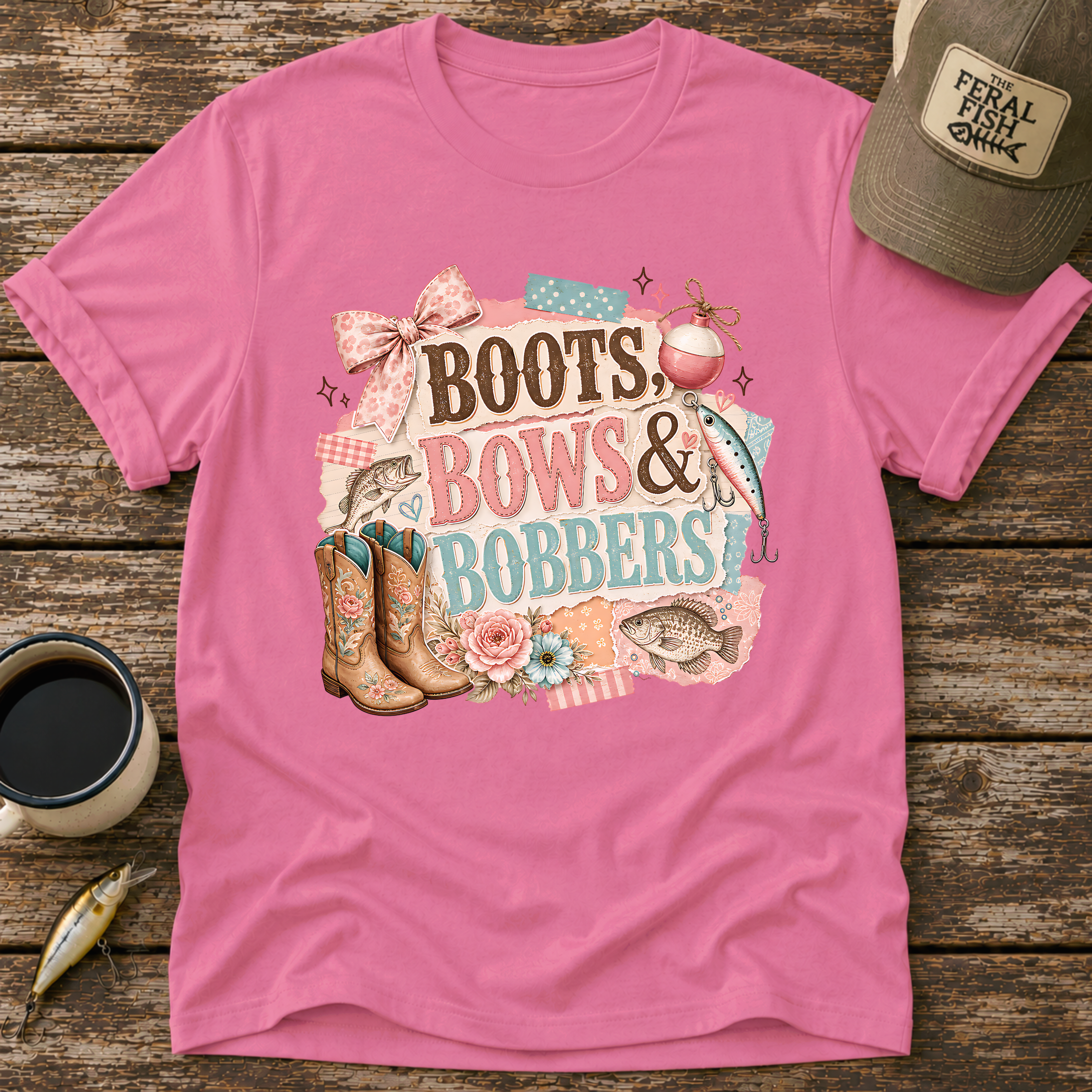 Boots Bows & Bobbers T-Shirt