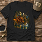 Bigfoot & Skeleton Fishing T-Shirt