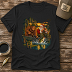 Bigfoot & Santa Fishing T-Shirt