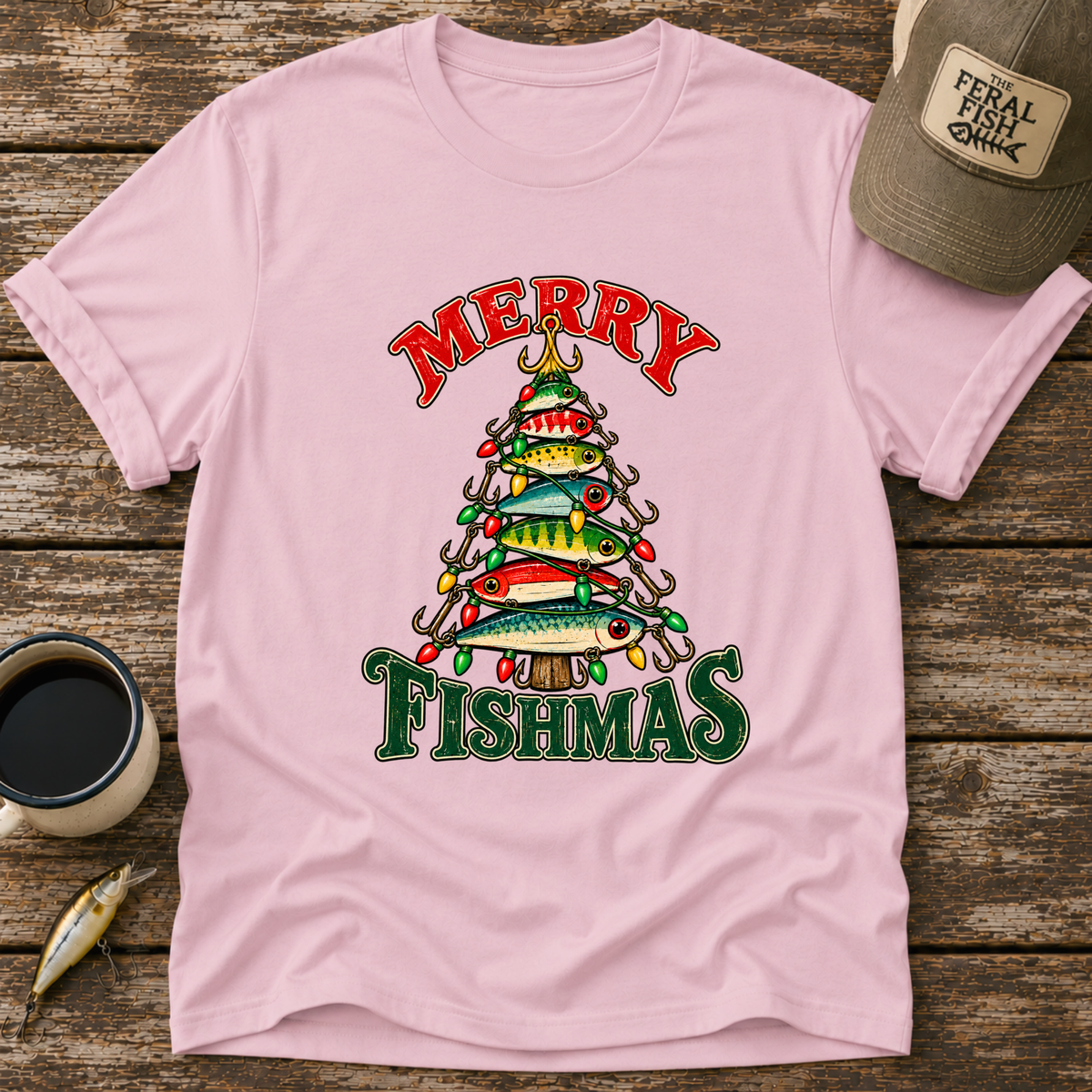 Merry Fishmas Christmas Lures T-Shirt