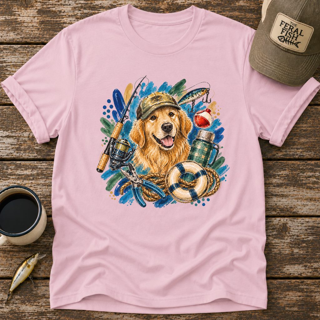 Fishing Retriever Collage T-Shirt