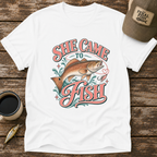 She Came To Fish Redfish T-Shirt