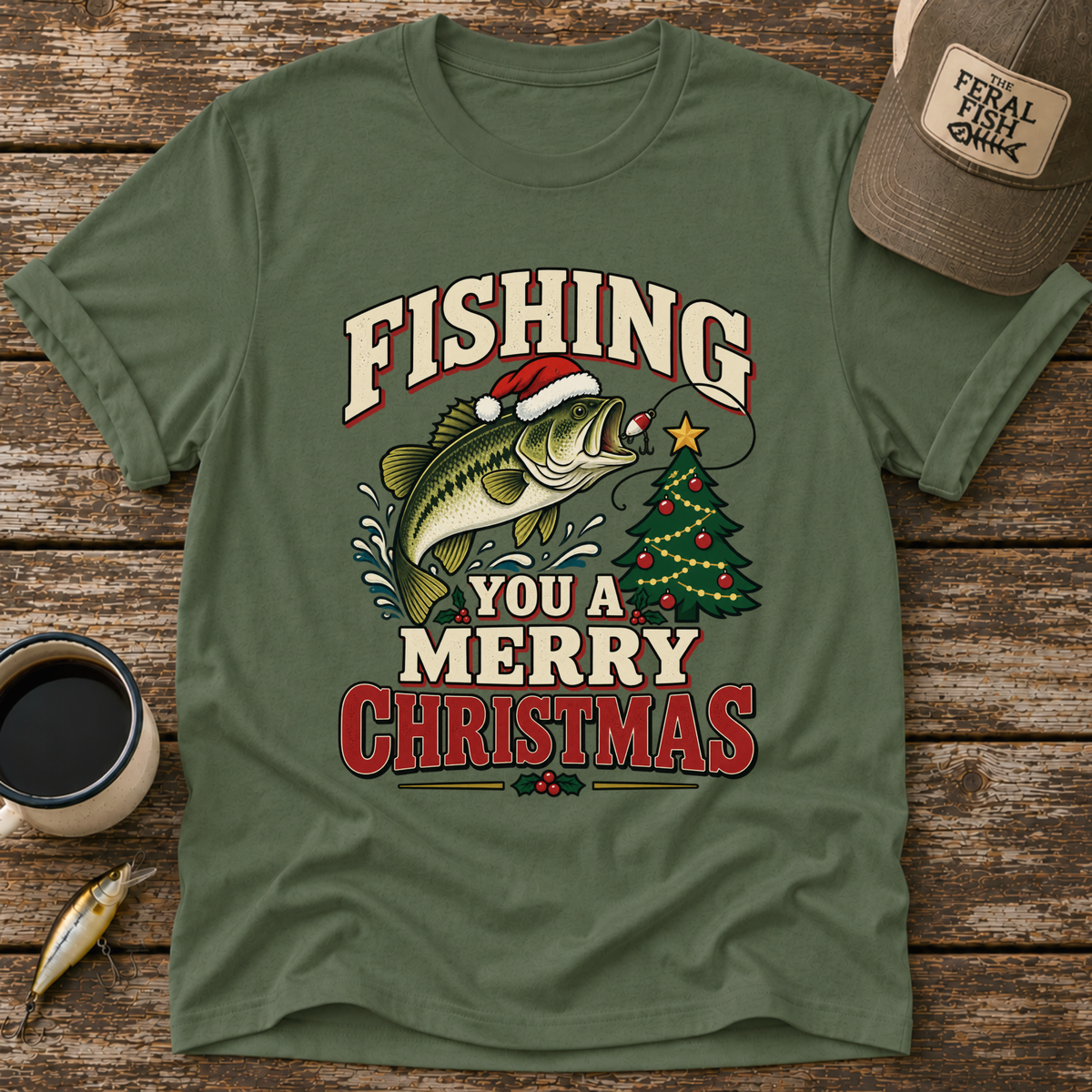 Fishing You A Merry Christmas T-Shirt