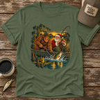 Bigfoot & Santa Fishing T-Shirt