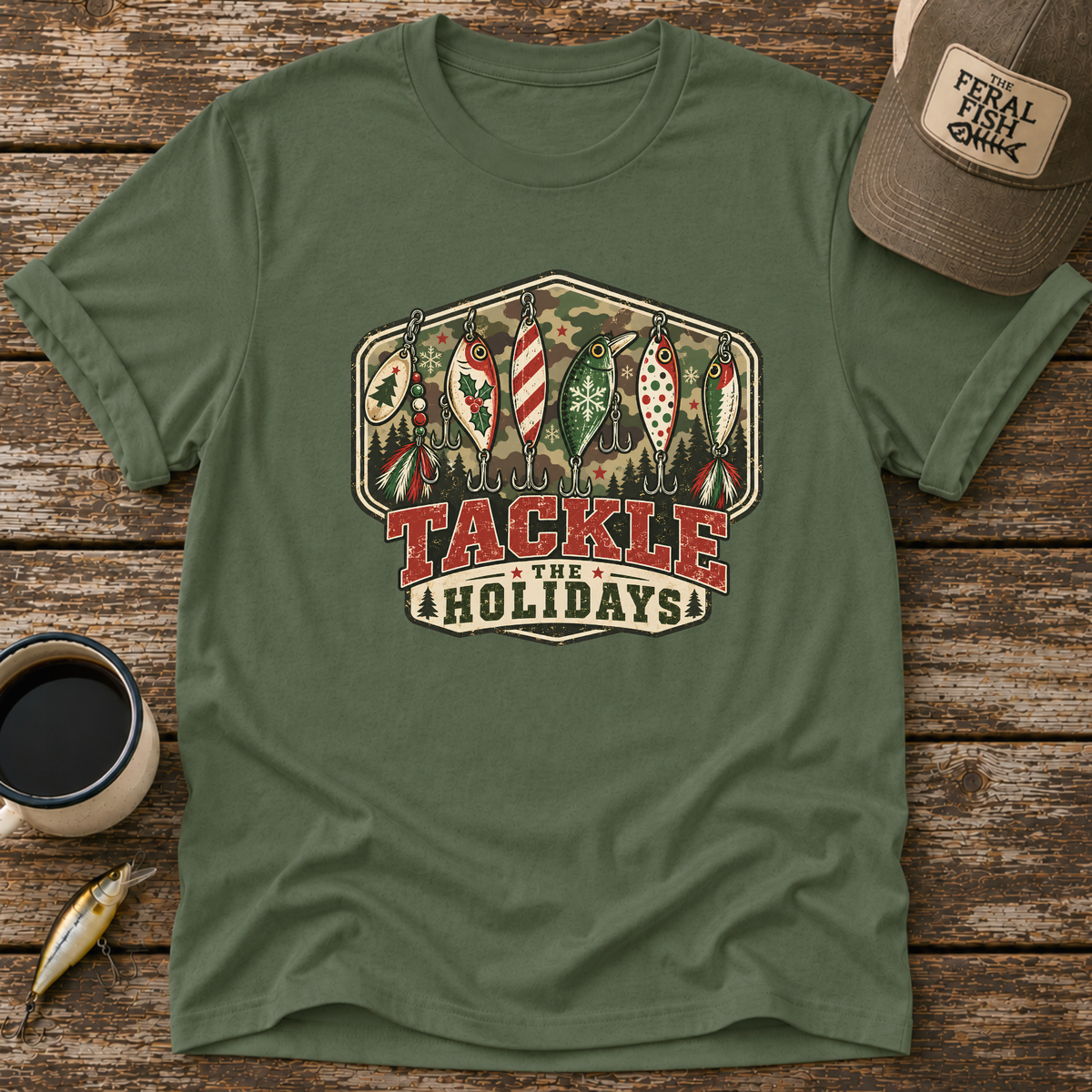 Tackle The Holidays Camo T-Shirt