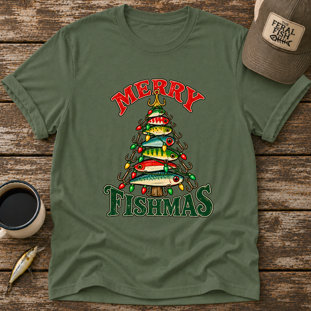 Merry Fishmas Christmas Lures T-Shirt