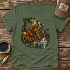 Bigfoot & Skeleton Fishing T-Shirt