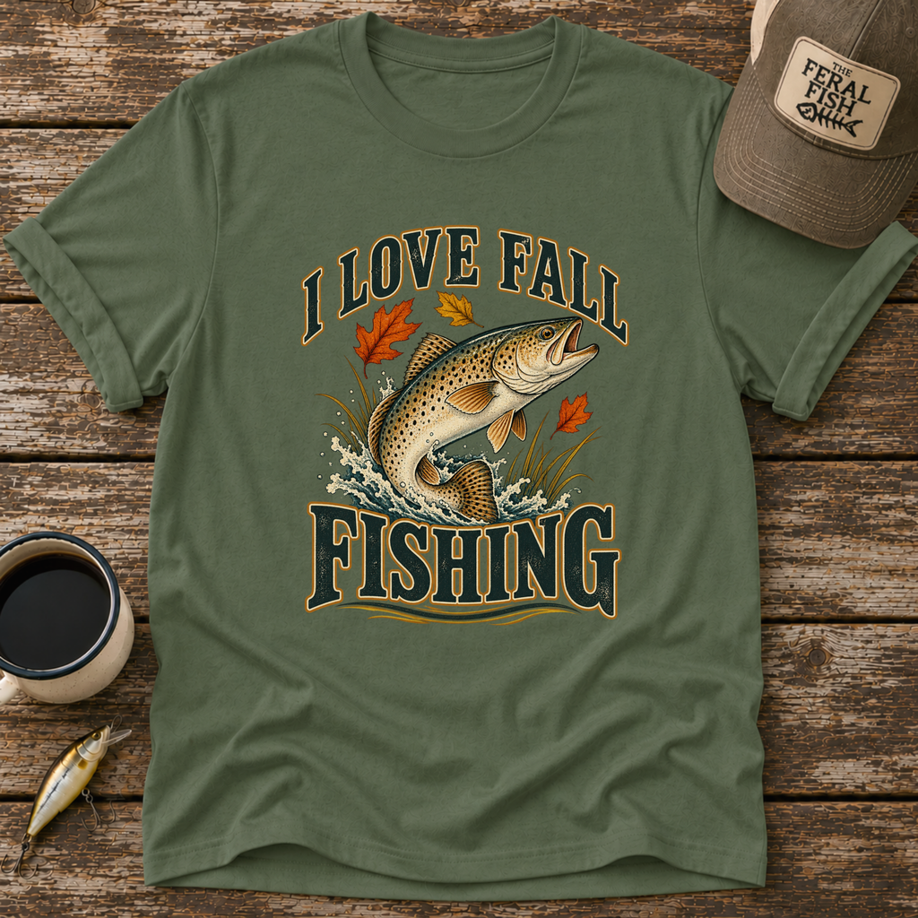 I Love Fall Fishing Trout T-Shirt