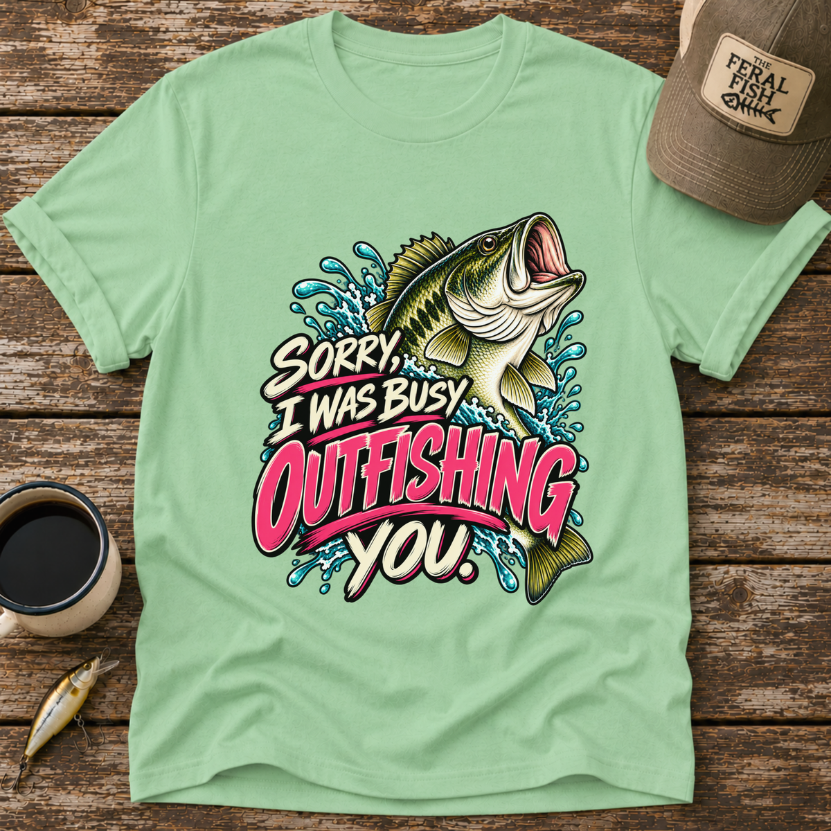 Sorry I Was Busy Outfishing You Bass T-Shirt