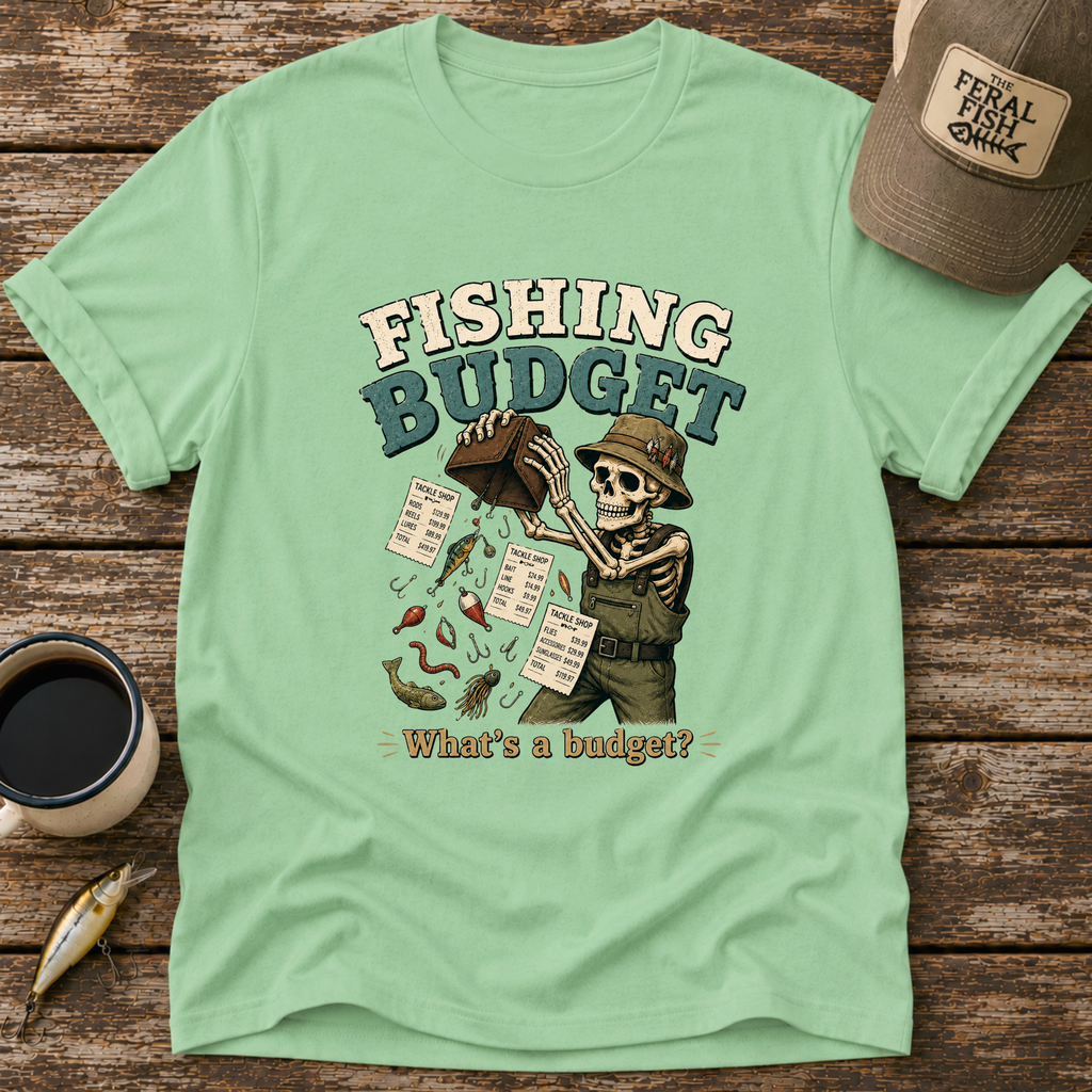Fishing Budget Skeleton T-Shirt