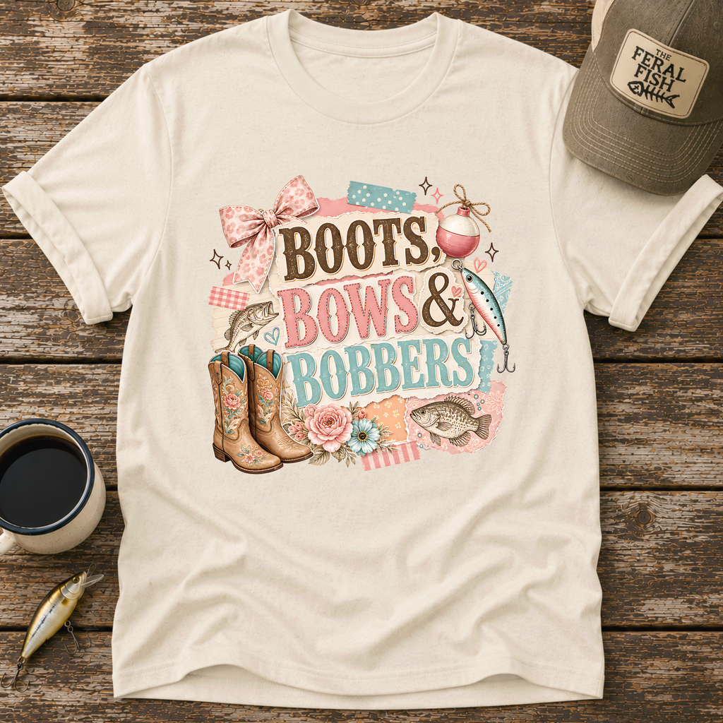 Boots Bows & Bobbers T-Shirt