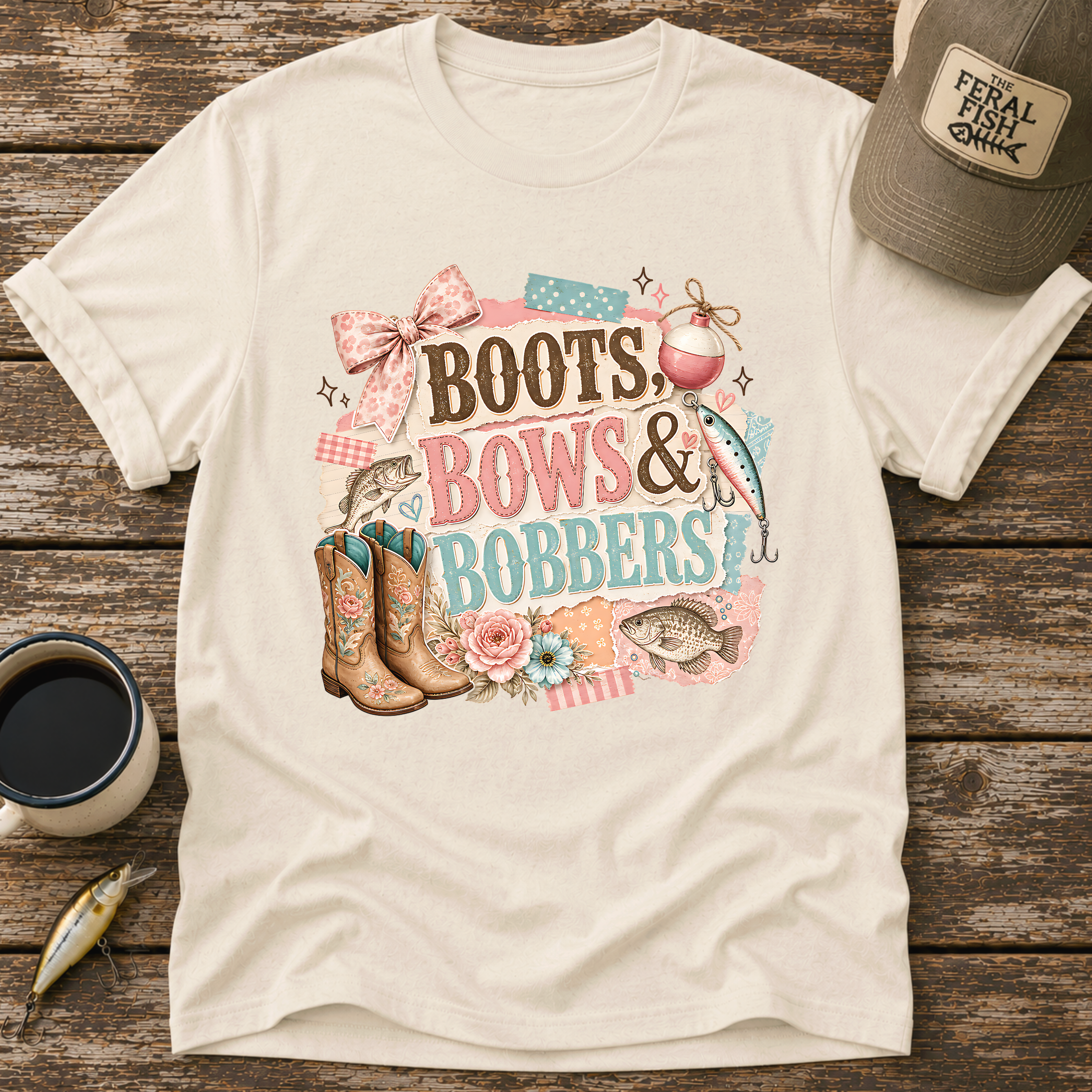 Boots Bows & Bobbers T-Shirt