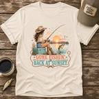Gone Fishing Back at Sunset T-Shirt