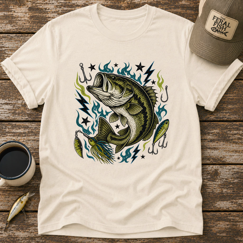 Bass And Blue Flames T-Shirt