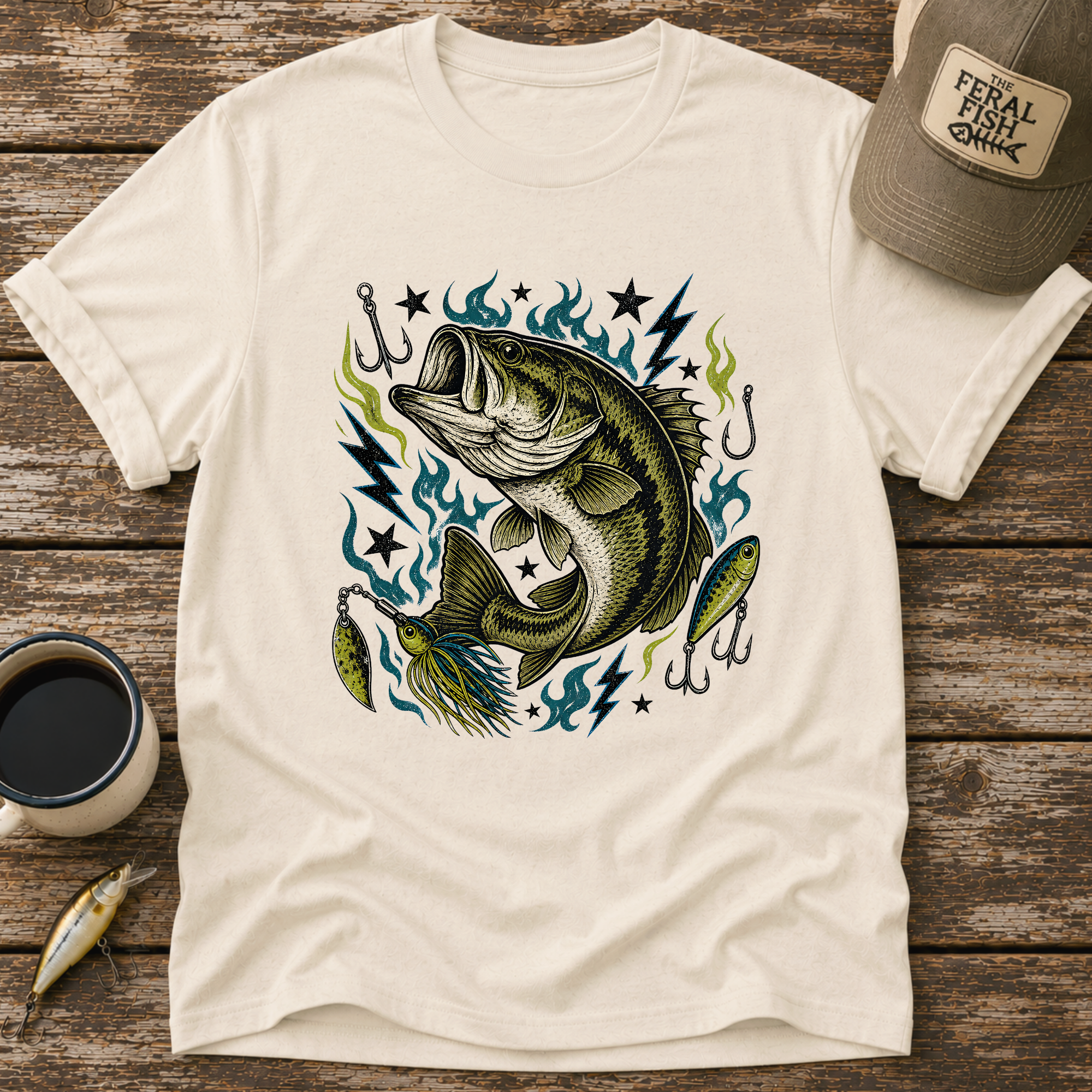 Bass And Blue Flames T-Shirt