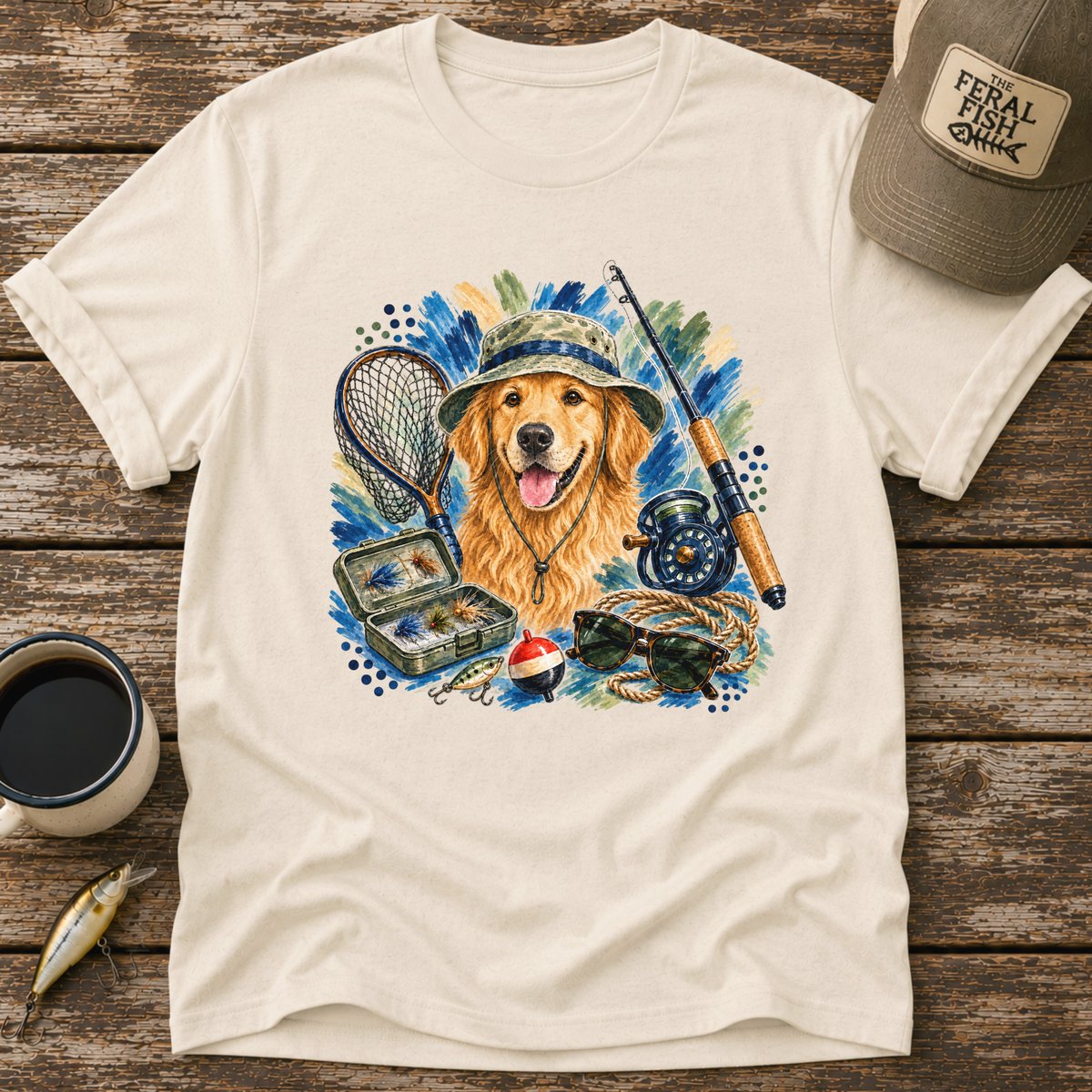Fly Fishing Retriever Collage T-Shirt