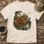 Bigfoot & Skeleton Fishing T-Shirt