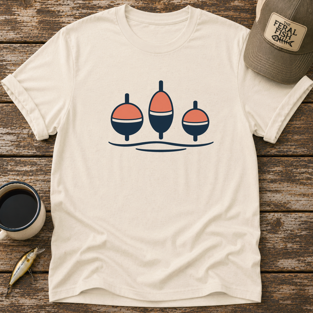 Retro Bobbers Fishing T-Shirt