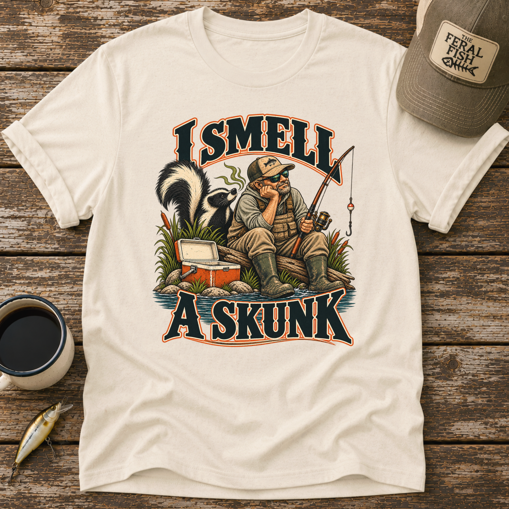 I Smell A Skunk Fishing T-Shirt