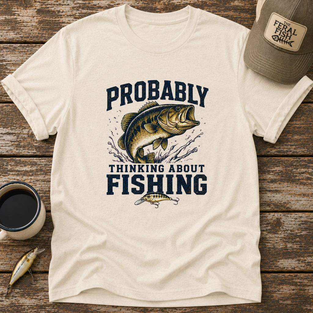 Probably Thinking About Fishing T-Shirt