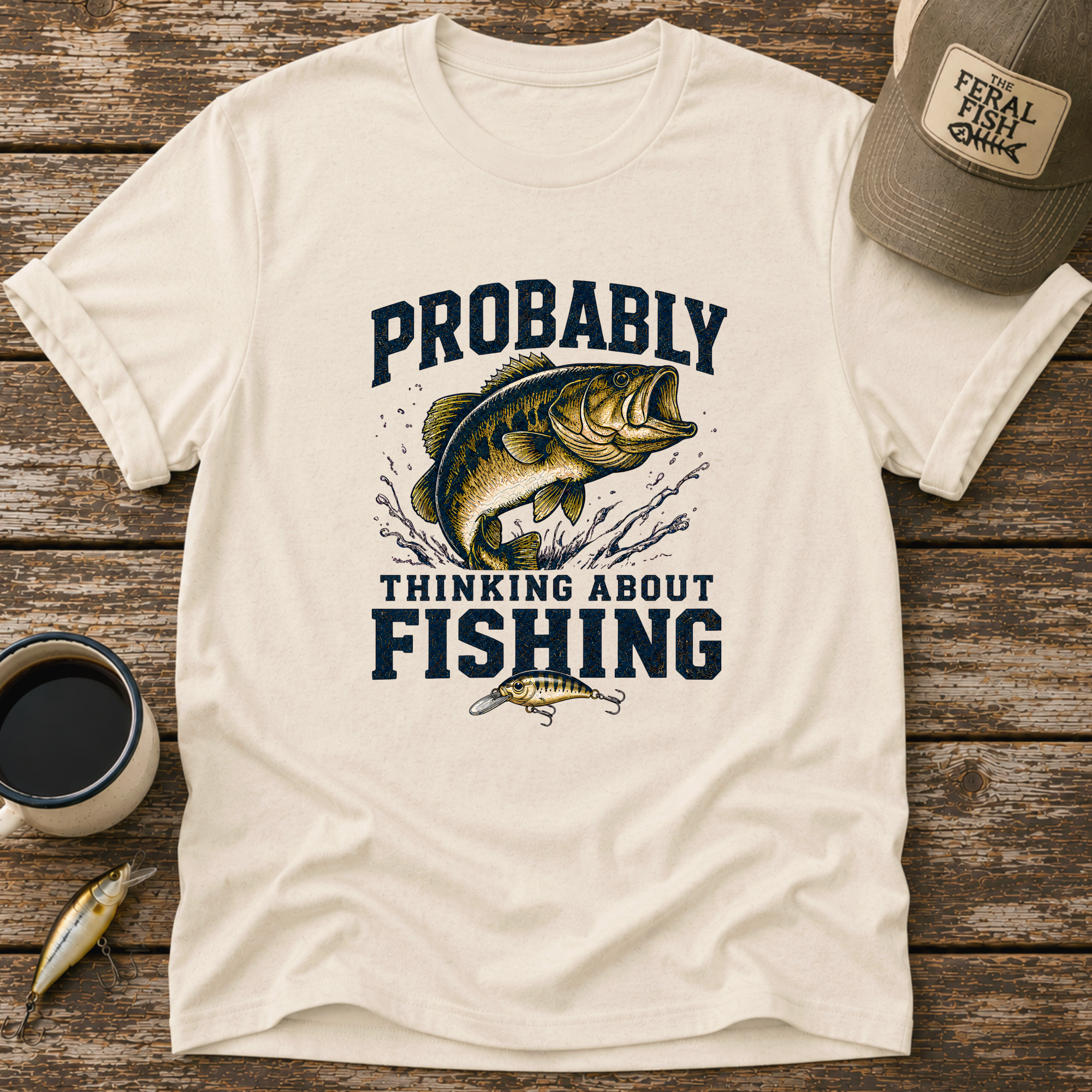 Probably Thinking About Fishing T-Shirt