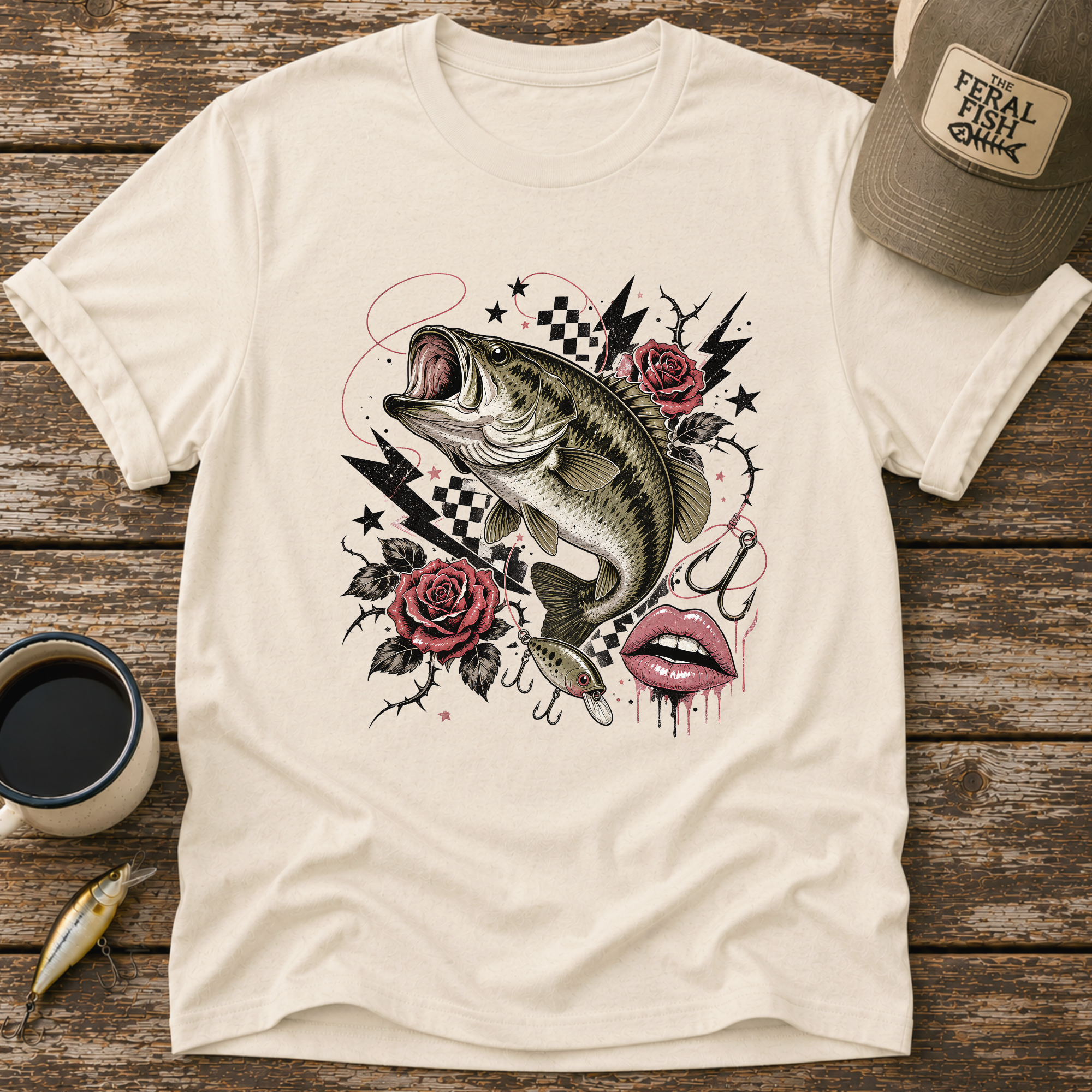 Bass Roses & Lightning T-Shirt