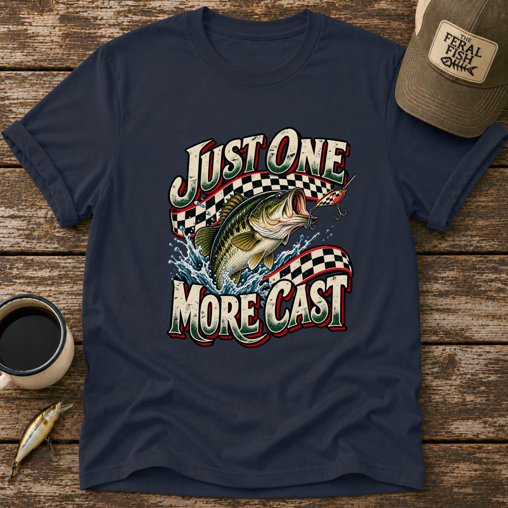 Just One More Cast Checkered T-Shirt