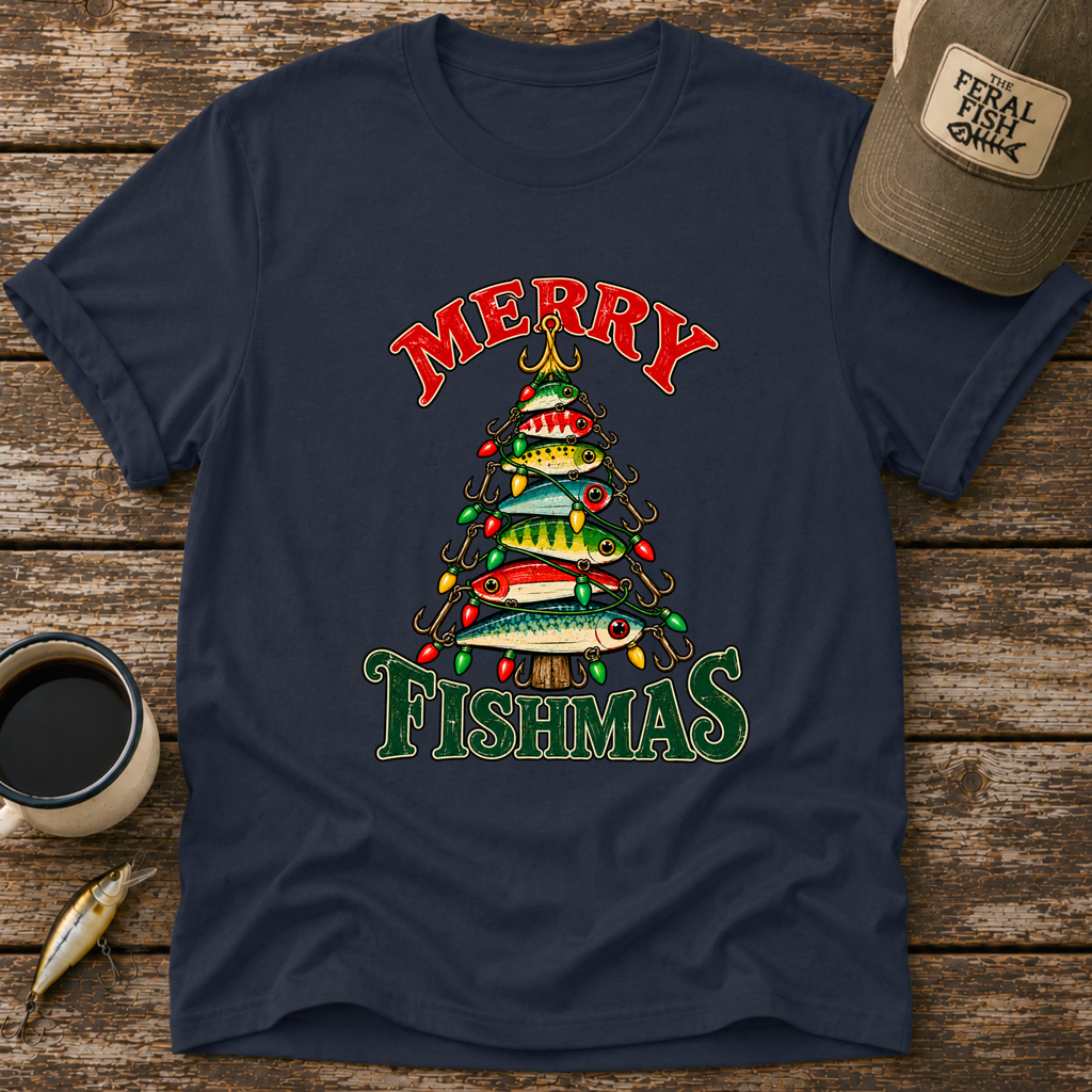 Merry Fishmas Christmas Lures T-Shirt