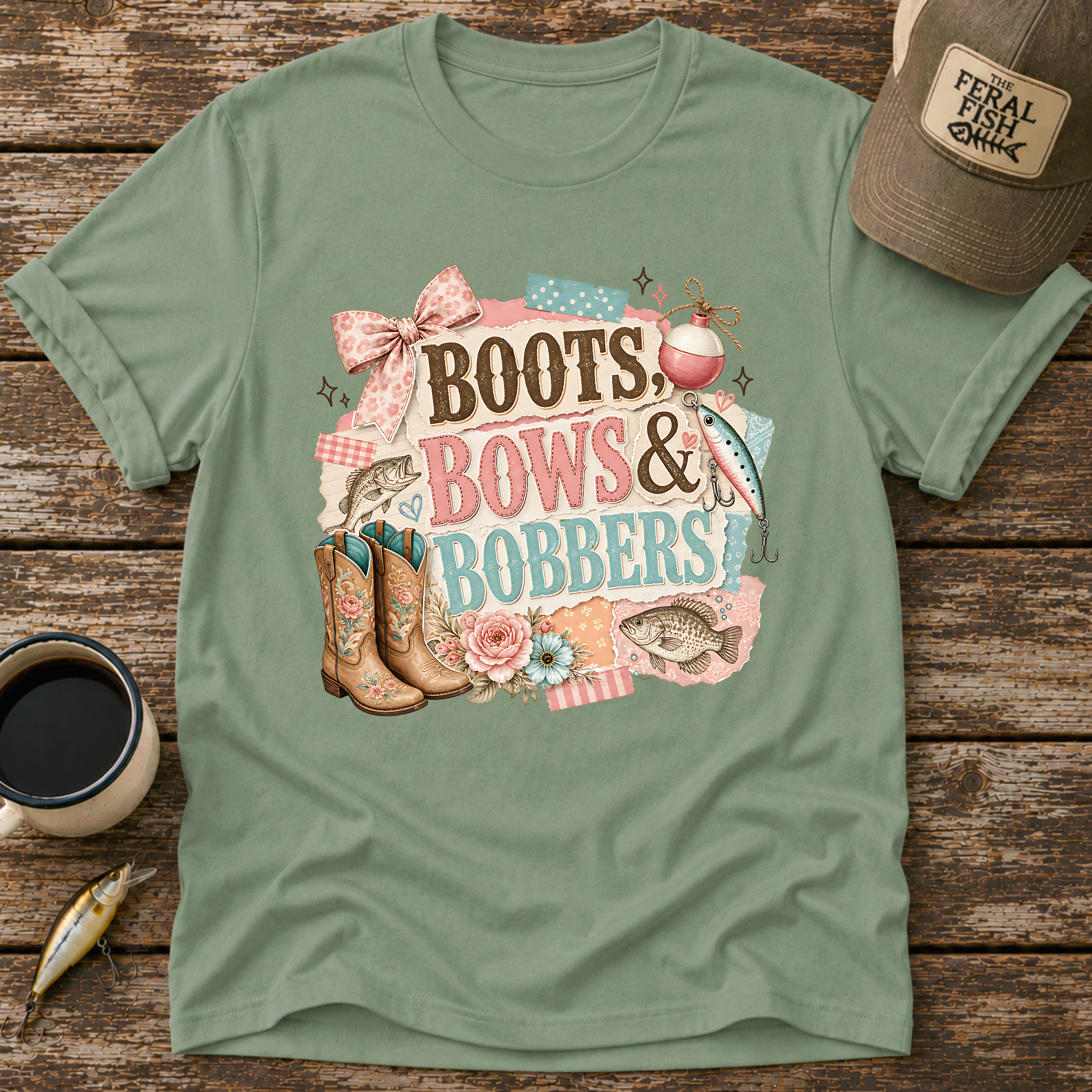 Boots Bows & Bobbers T-Shirt