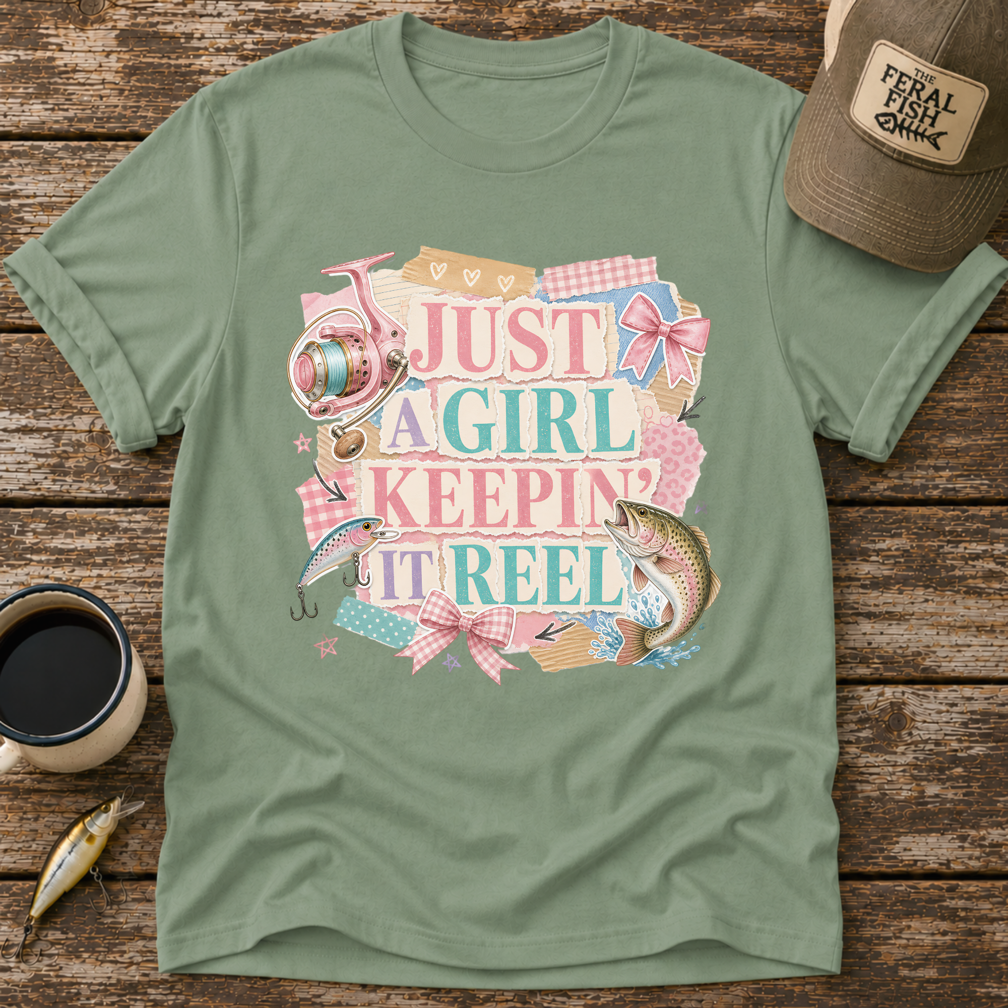 Just A Girl Keepin' It Reel T-Shirt