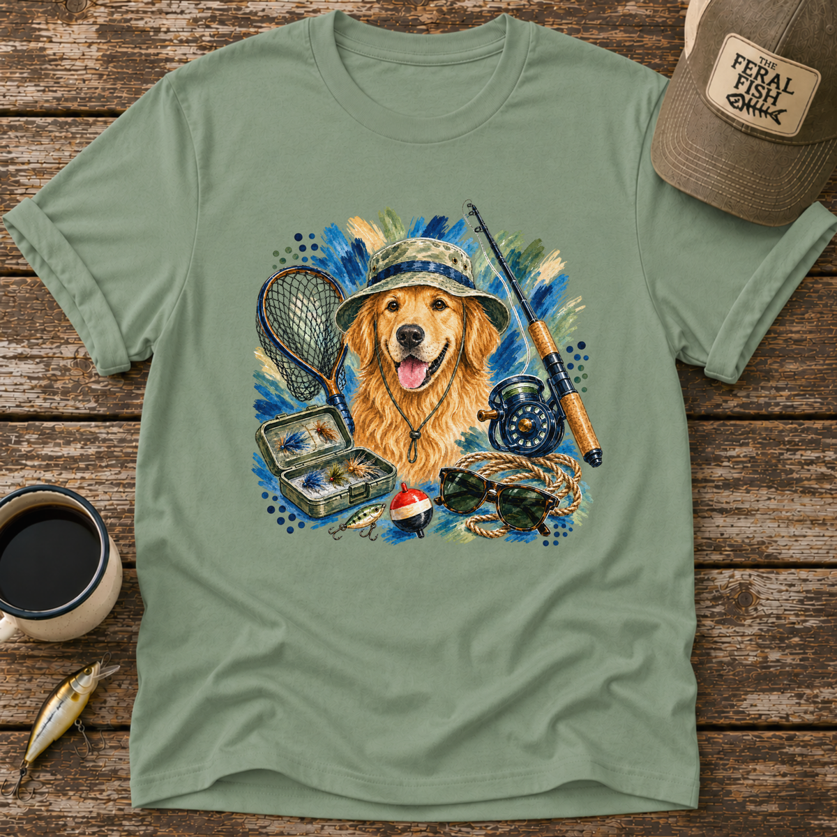 Fly Fishing Retriever Collage T-Shirt