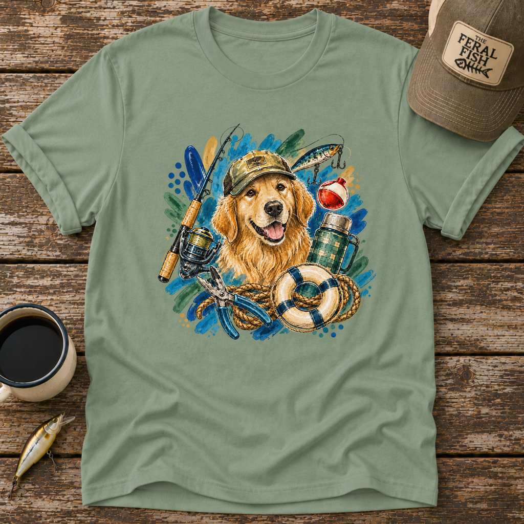 Fishing Retriever Collage T-Shirt