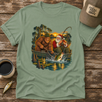 Bigfoot & Santa Fishing T-Shirt