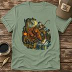 Bigfoot & Skeleton Fishing T-Shirt