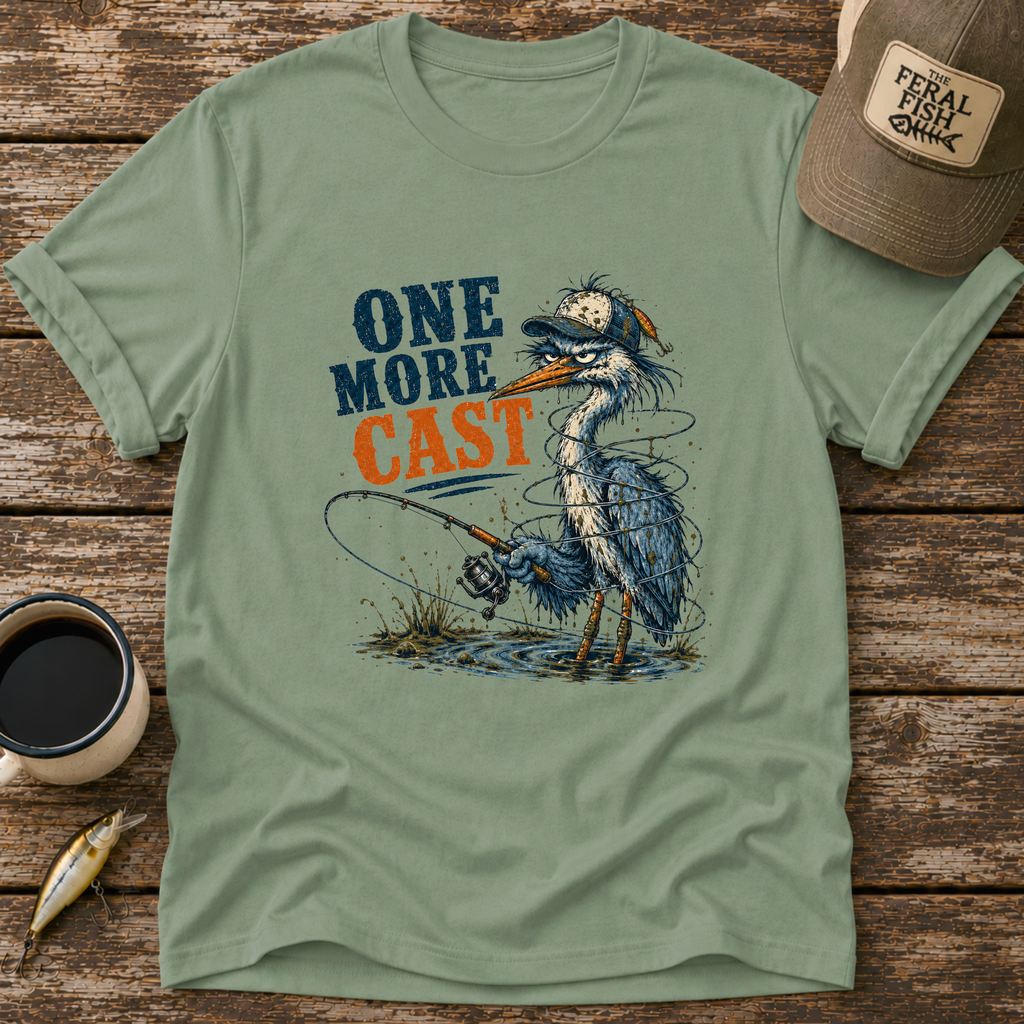One More Cast Heron T-Shirt