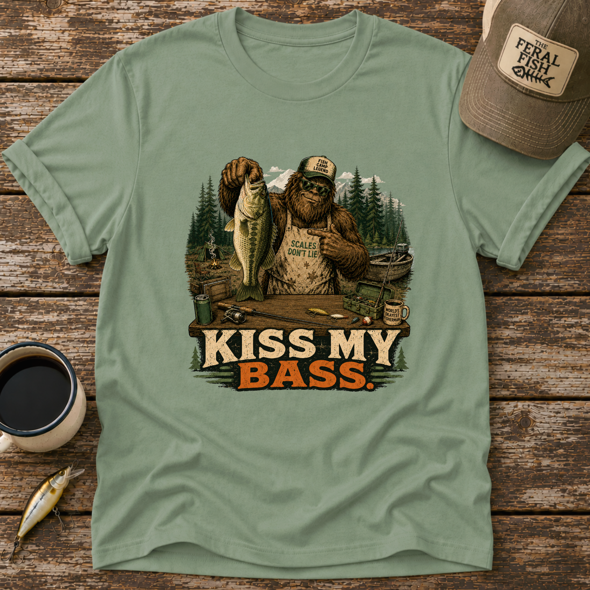 Kiss My Bass Bigfoot T-Shirt