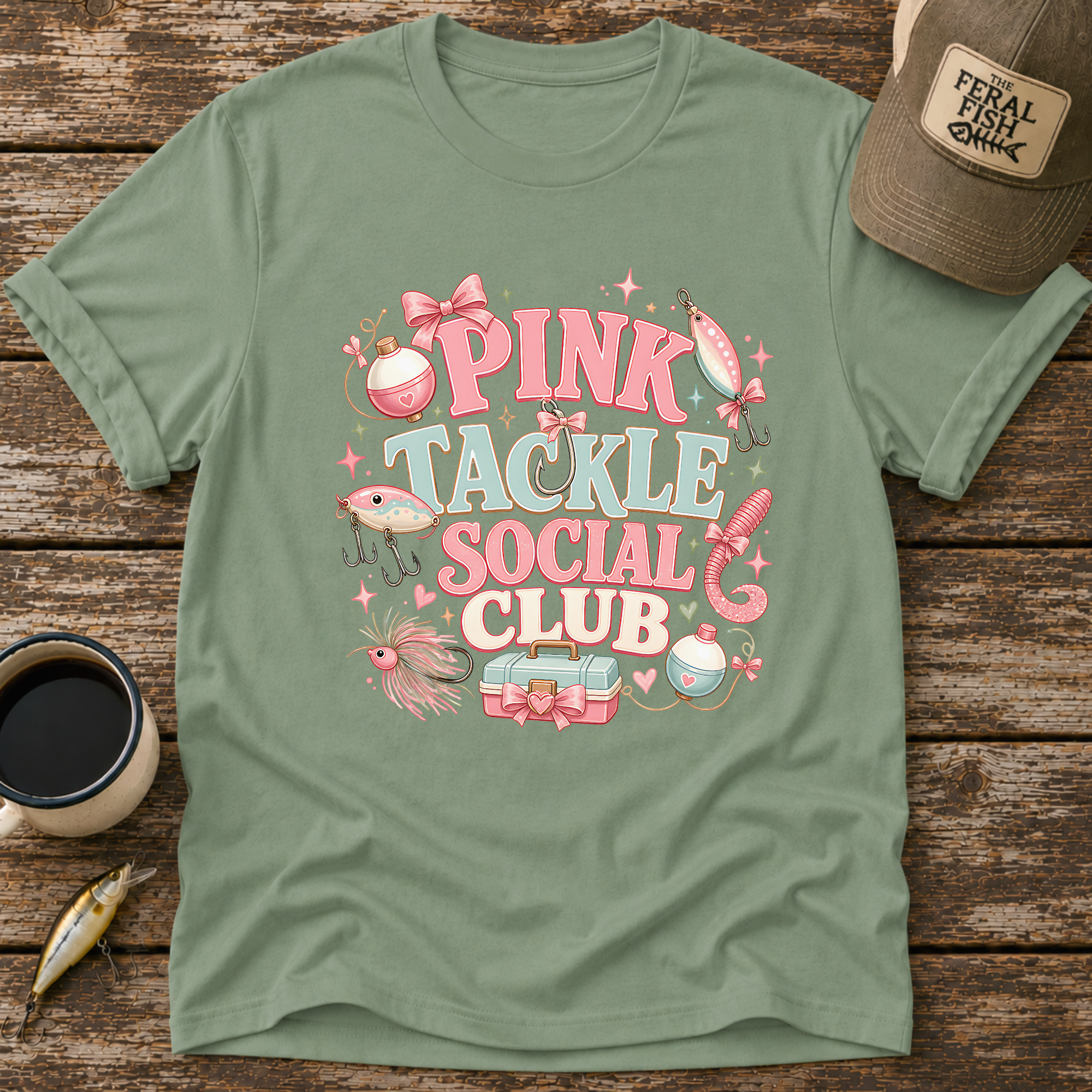 Pink Tackle Social Club T-Shirt